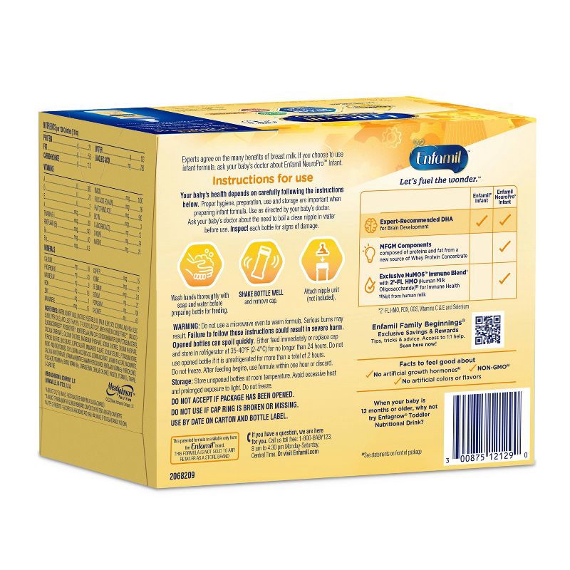 slide 5 of 15, Enfamil NeuroPro Ready to Feed Infant Formula Bottles - 2 fl oz Each/6ct, 6 ct; 2 fl oz