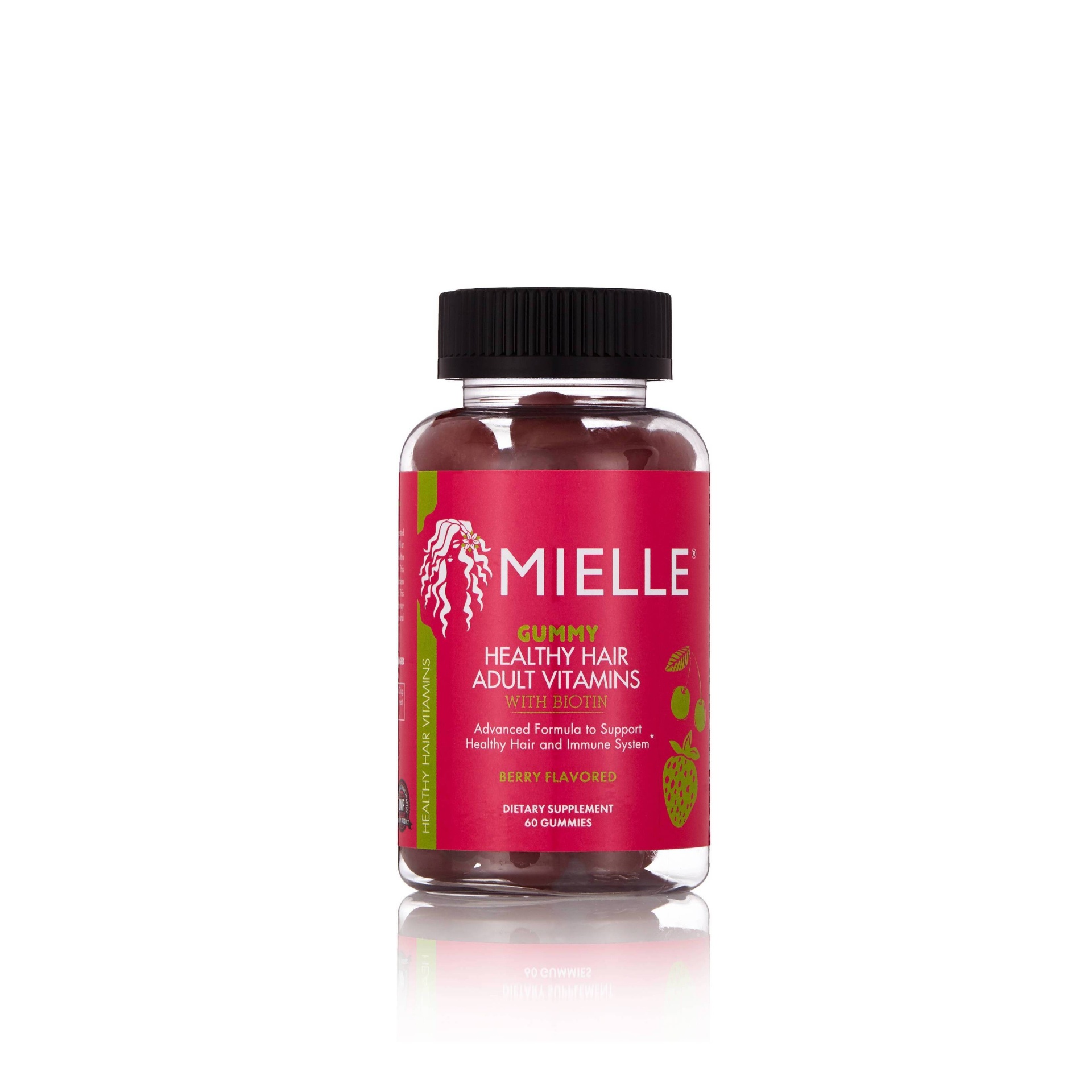 slide 1 of 3, Mielle Organics Healthy Hair Adult Vitamin Gummies with Biotin - Berry - 60ct, 60 ct