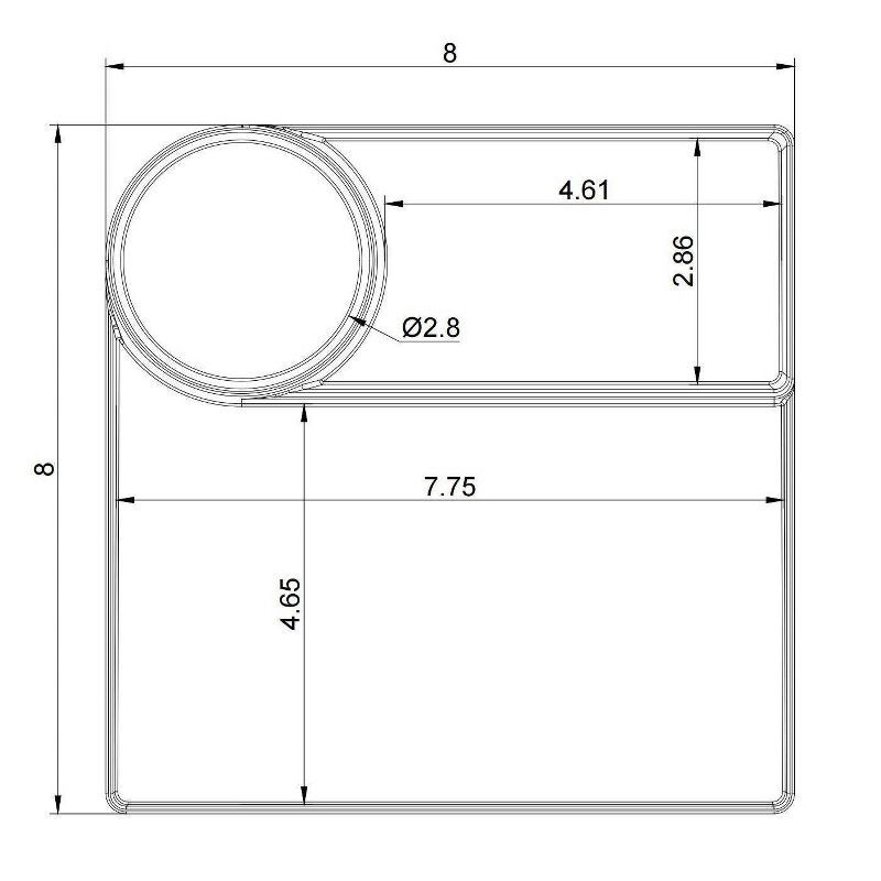 slide 5 of 6, Bathroom Plastic Hair Accessory Organizer Clear - Brightroom™: Countertop Vanity Storage Tray, 8"x8"x5.3", 1 ct