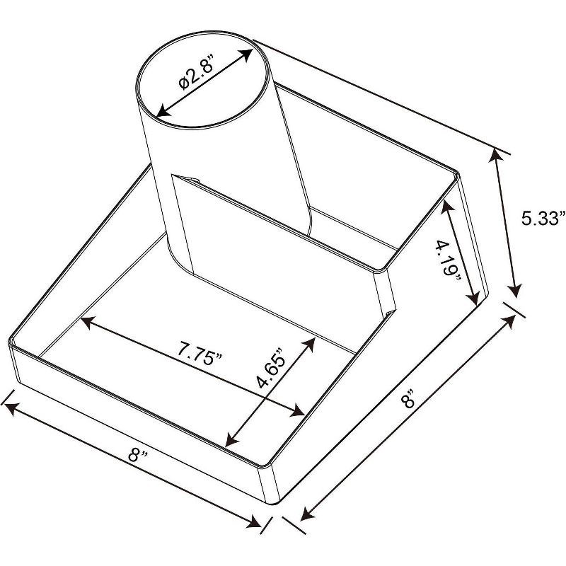 slide 6 of 6, Bathroom Plastic Hair Accessory Organizer Clear - Brightroom™: Countertop Vanity Storage Tray, 8"x8"x5.3", 1 ct