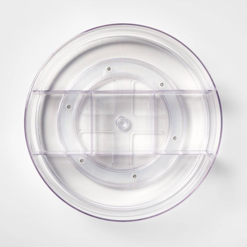 slide 3 of 4, Bathroom Plastic Spinning Turntable Beauty Organizer Clear - Brightroom™, 1 ct
