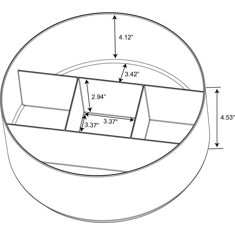 slide 6 of 6, Bathroom Plastic Spinning Turntable Beauty Organizer Clear - Brightroom™, 1 ct