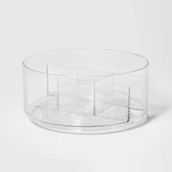 Bathroom Plastic Spinning Turntable Beauty Organizer Clear - Brightroom™