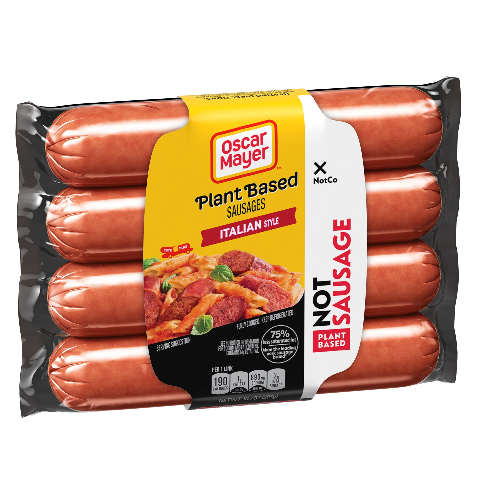 slide 5 of 5, Oscar Mayer Plant Based Italian Sausage, 10.7 oz