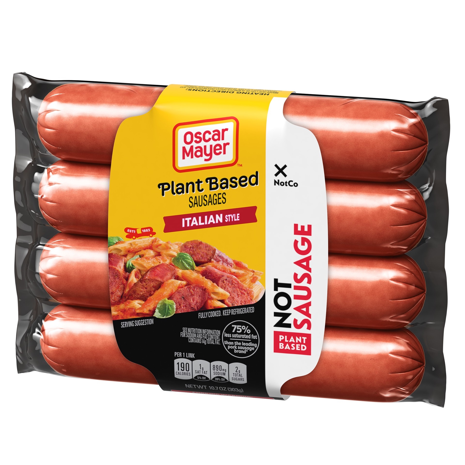 slide 4 of 5, Oscar Mayer Plant Based Italian Sausage, 10.7 oz