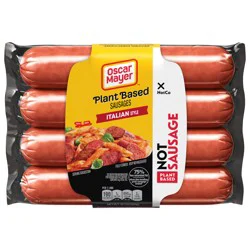 Oscar Mayer Plant-Based NotSausage, Italian Style, 10.7 oz, 4 ct Pack