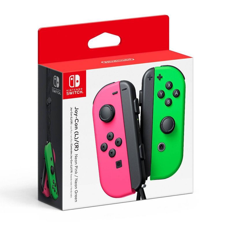slide 1 of 4, Nintendo Switch Joy-Con L/R - Neon Pink/Neon Green, 1 ct