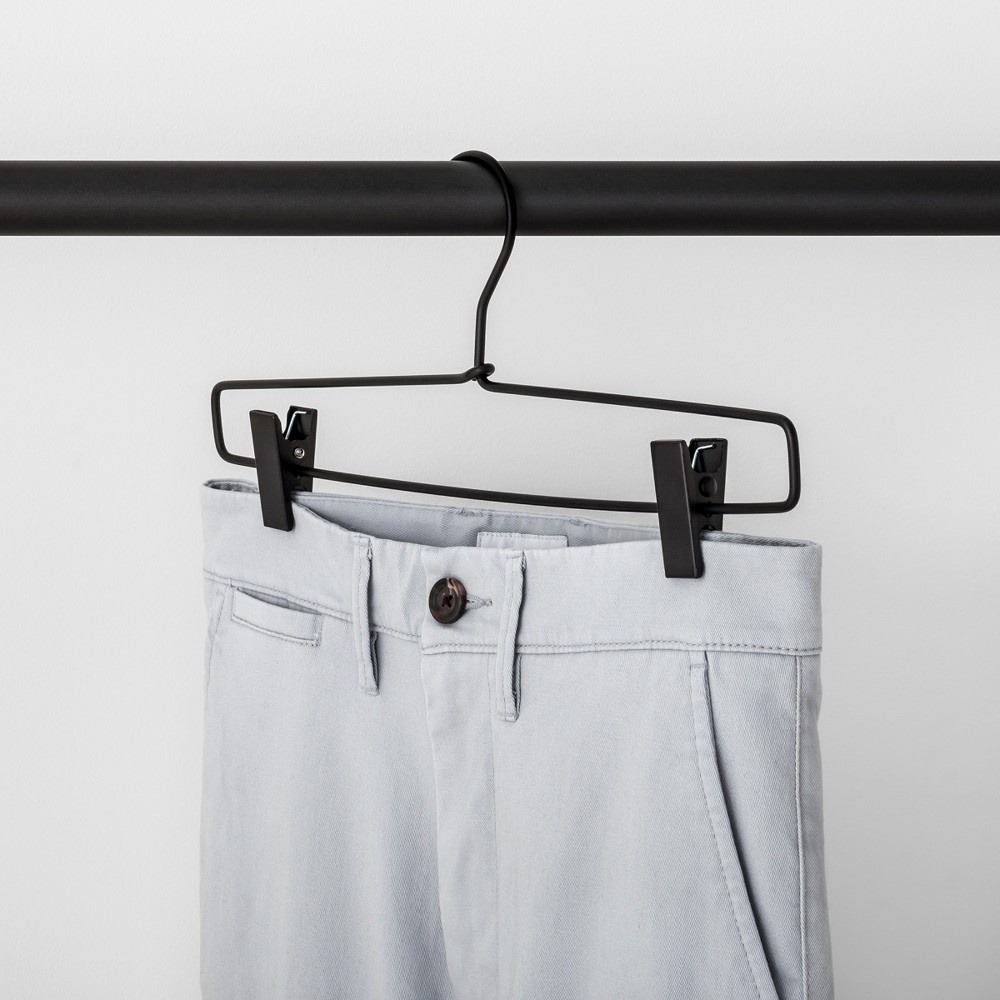 slide 2 of 3, Metal Pant Hanger Black - Made By Design, 2 ct