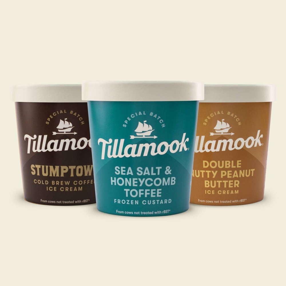 slide 4 of 6, Tillamook Double Nutty Peanut Butter Ice Cream, 15.5 oz