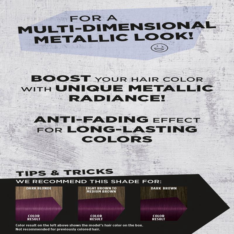 slide 2 of 9, Got2b Permanent Hair Color - Metallic Amethyst Chrome - 4.8 fl oz/1 Kit, 4.8 fl oz