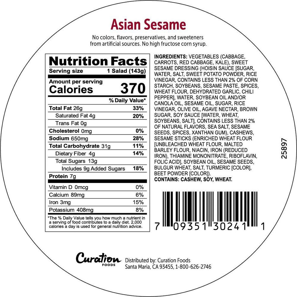 slide 2 of 4, Eat Smart Asian Sesame Salad Bowl, 5.5 oz