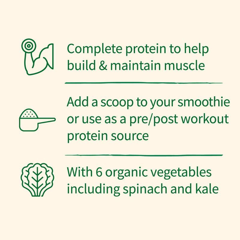 slide 6 of 8, Garden of Life Organic Vegan Protein + Greens Plant Based Shake Mix - Vanilla - 17.4oz, 17.4 oz