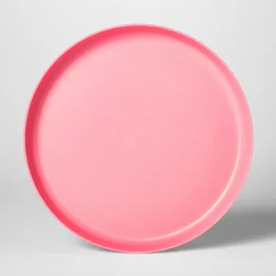 9.6" Plastic Kids Dinner Plate Pink - Pillowfort