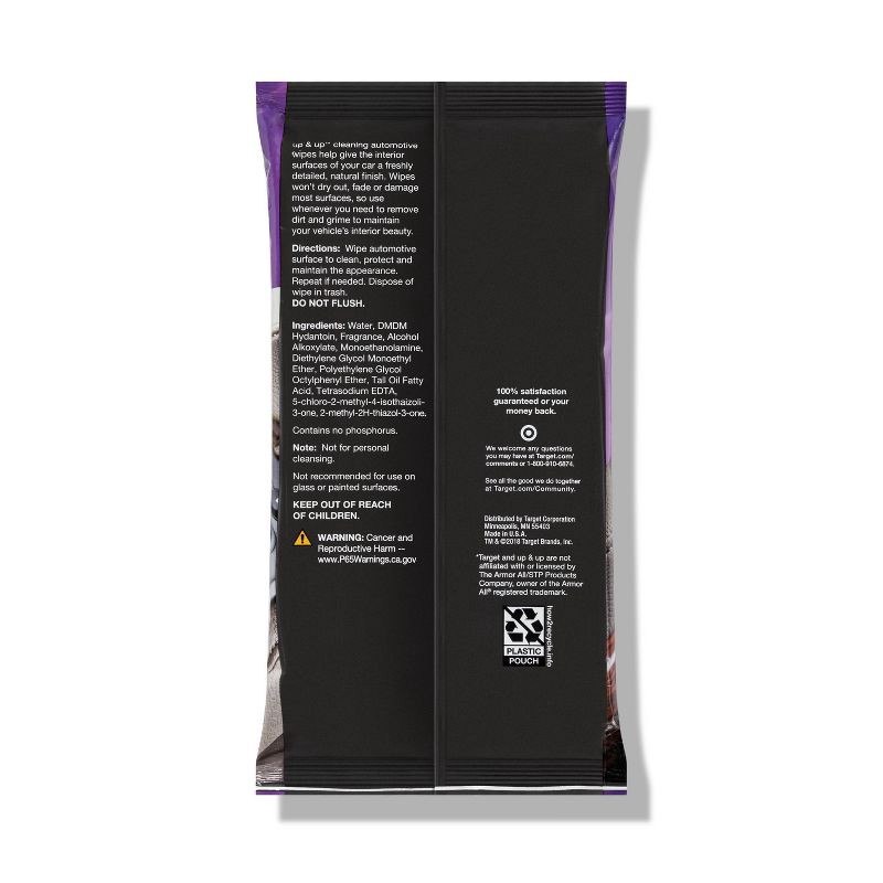 slide 2 of 3, 27ct Cleaning Automotive Wipes Pouch - up & up™, 27 ct