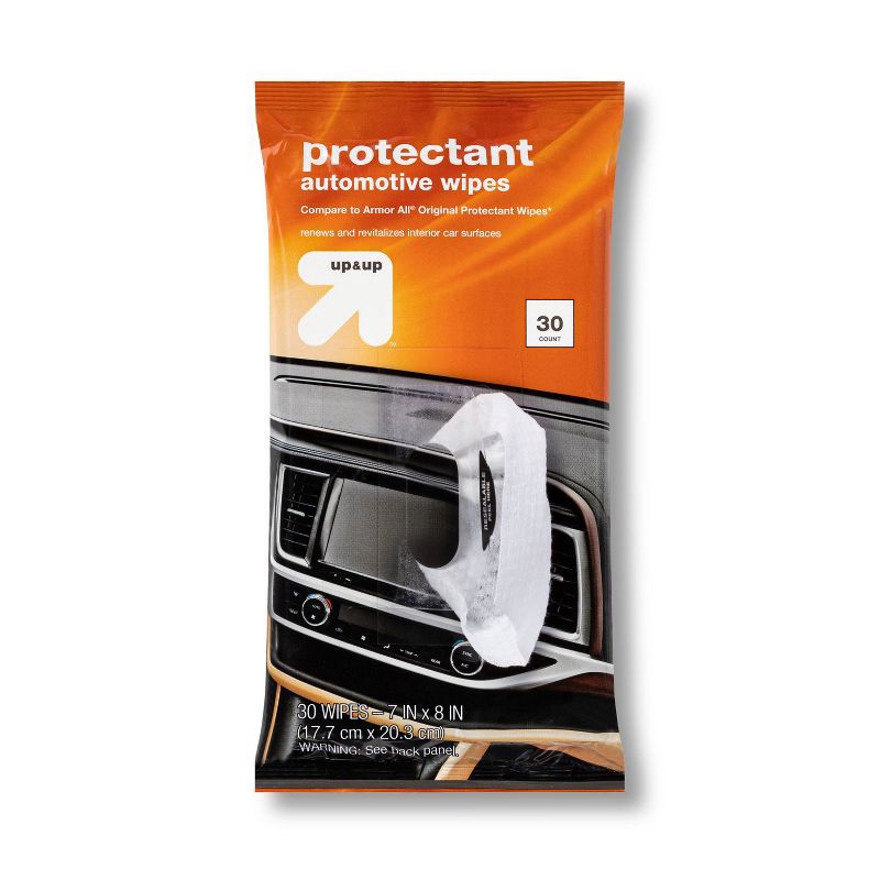 slide 3 of 3, 27ct Protectant Automotive Wipes Pouch - up & up™, 27 ct