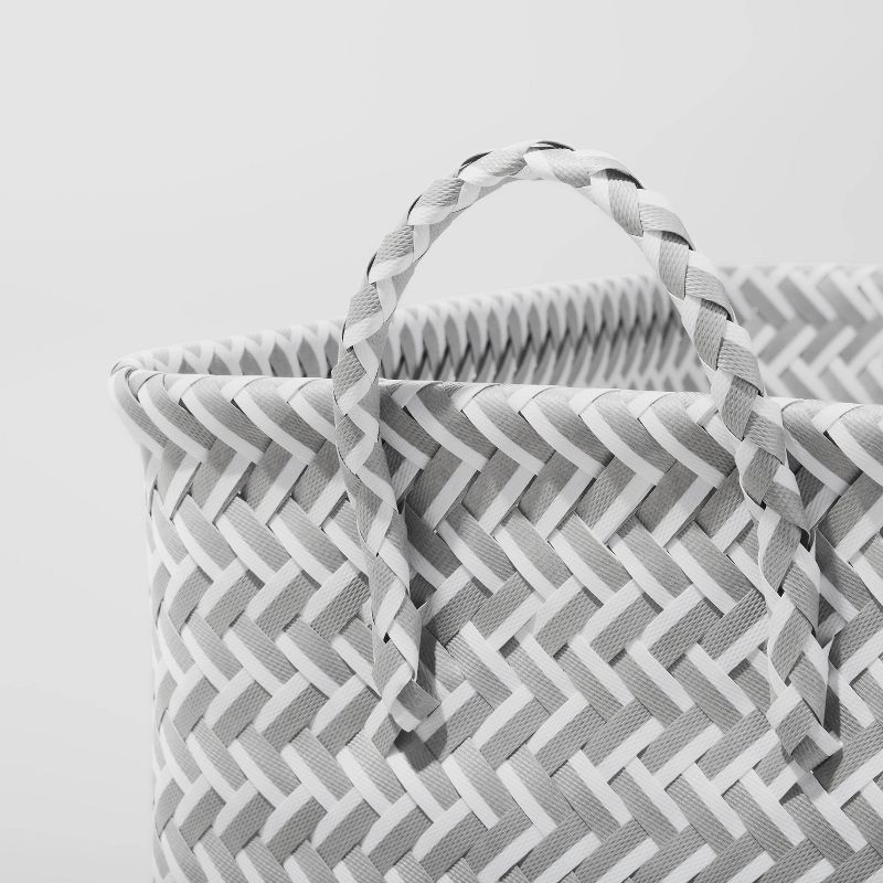 Small Woven Rectangle Storage Basket Gray - Brightroom™