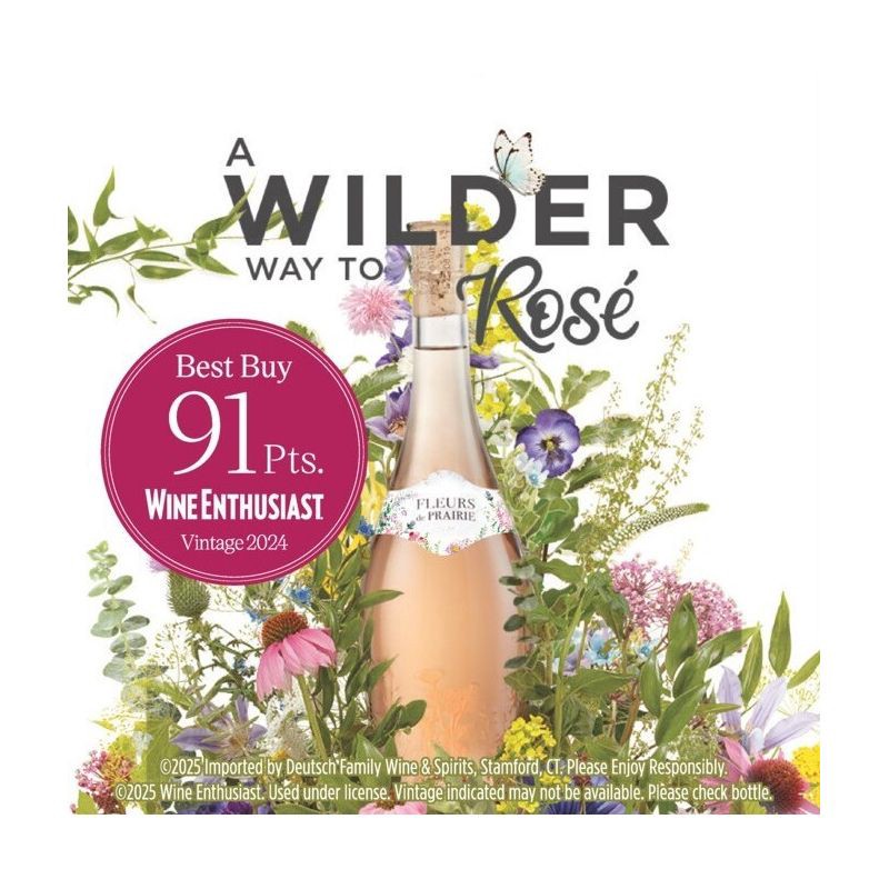 slide 3 of 6, Fleurs de Prairie Rosé Wine - 750ml Bottle, 750 ml