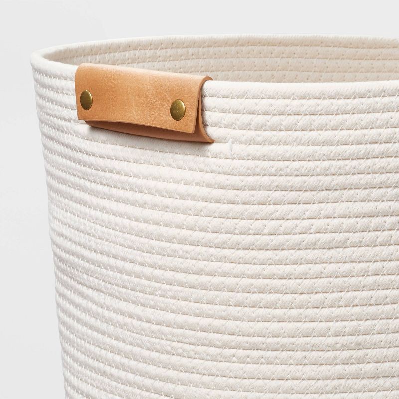 slide 3 of 5, Decorative Coiled Rope Basket Cream - Brightroom™, 1 ct