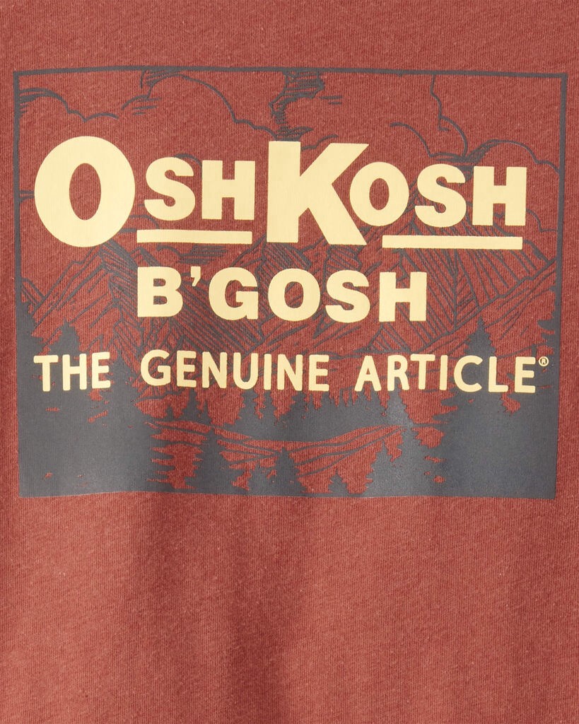 slide 2 of 2, Oshkosh Boys Vintage OshKosh B'Gosh Long-Sleeve Graphic Tee - Brown Brown XS, 1 ct