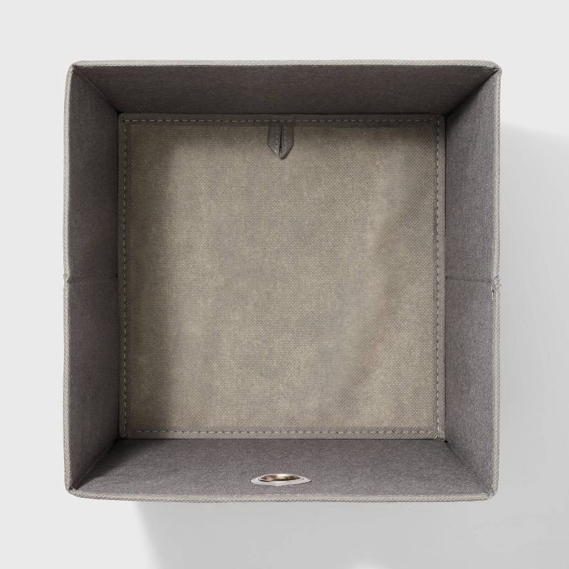 slide 3 of 3, 11" Fabric Cube Storage Bin Warm Gray - Room Essentials™: Square Storage, 11 Inch System Compatible, 25 lb Capacity, 25 lb