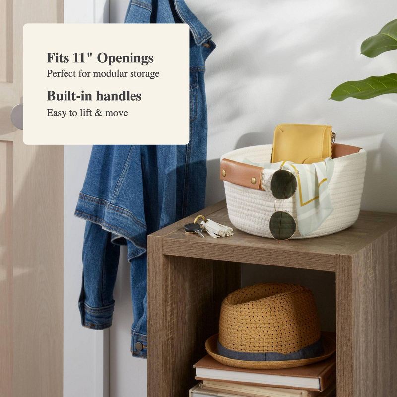 slide 4 of 6, 11" Small Coiled Rope Cream - Brightroom™, 1 ct