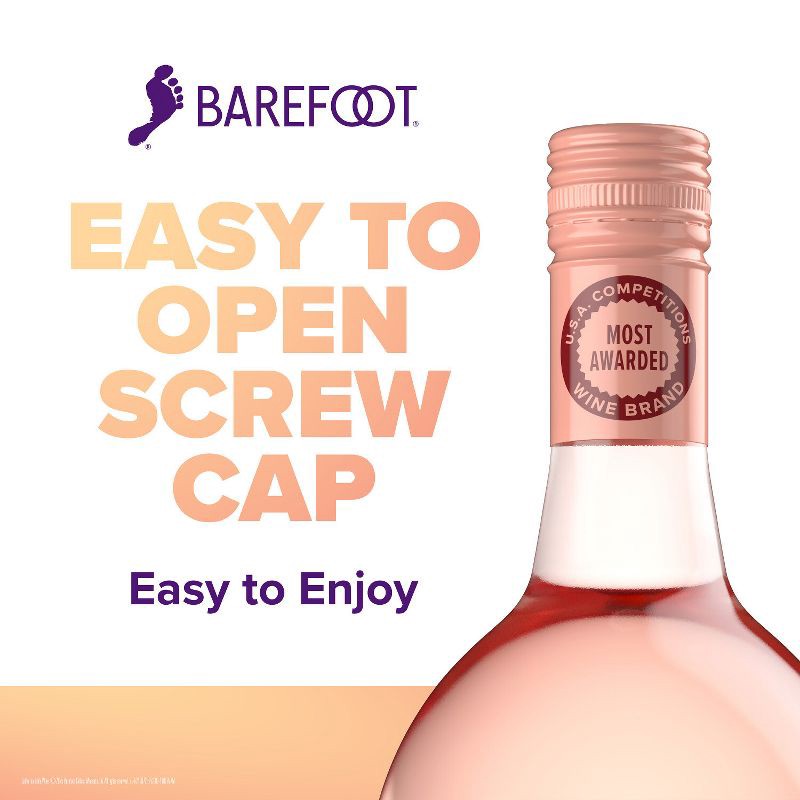 slide 5 of 7, Barefoot Cellars Rose Wine - 1.5L Bottle, 1.5 liter