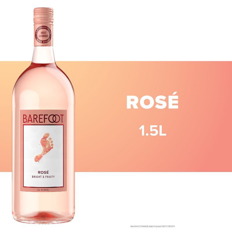 slide 3 of 7, Barefoot Cellars Rose Wine - 1.5L Bottle, 1.5 liter