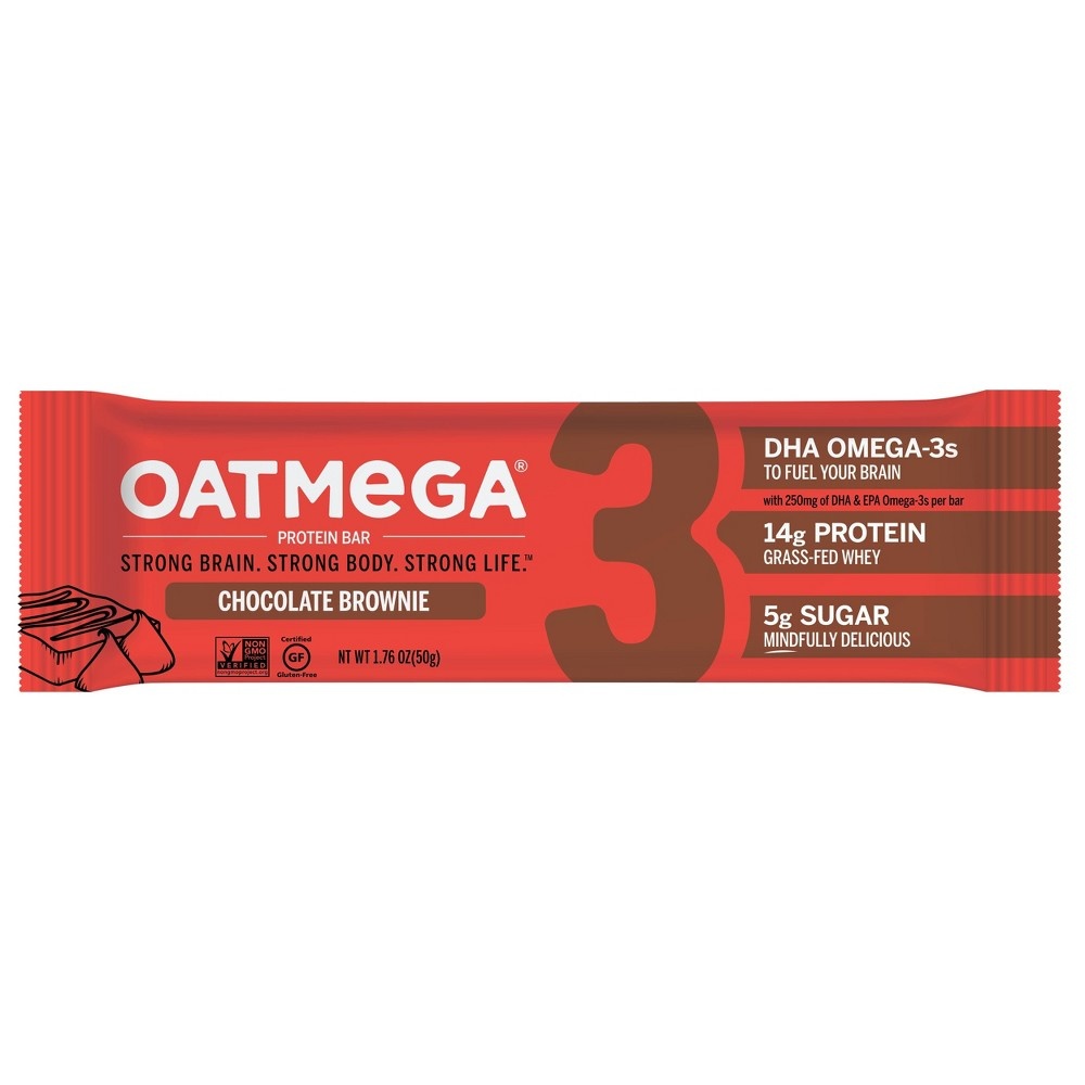 slide 2 of 3, Oatmega Omega-3 Protein Bar - Chocolate Brownie, 4 ct; 1.8 oz
