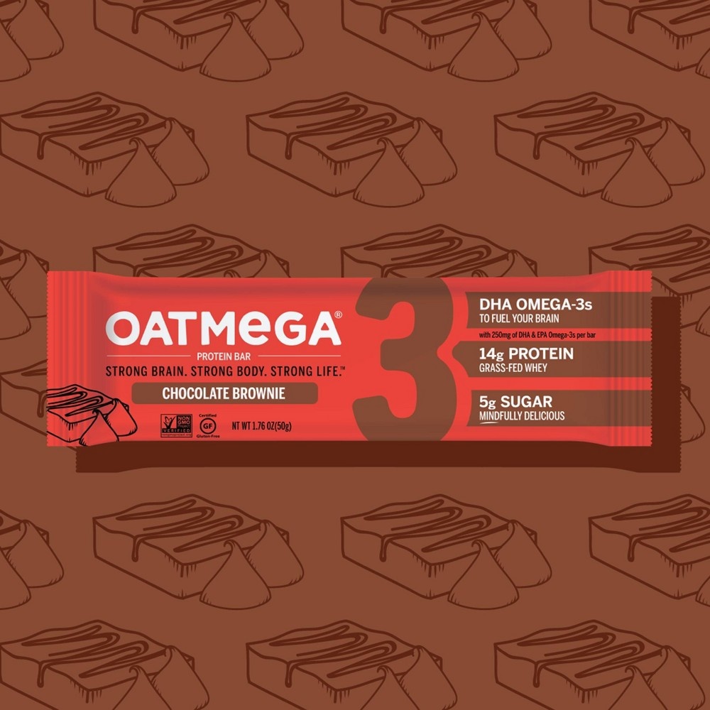 slide 3 of 3, Oatmega Omega-3 Protein Bar - Chocolate Brownie, 4 ct; 1.8 oz