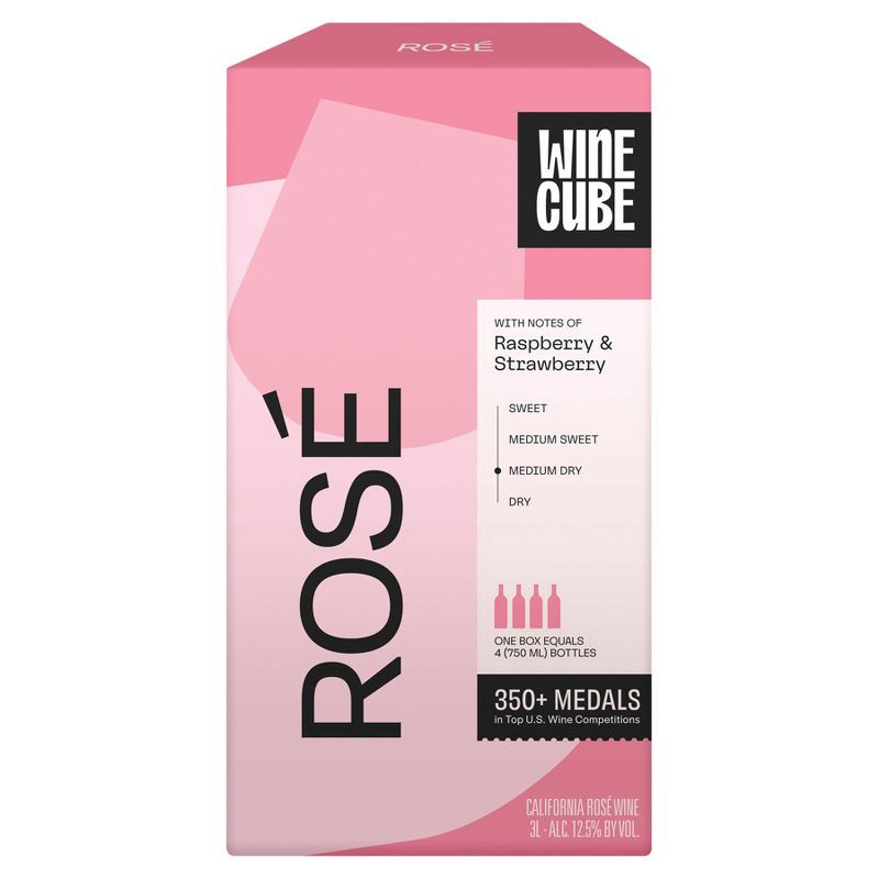 slide 2 of 5, Rose Winé - 3L Box - Wine Cube™, 3 liter
