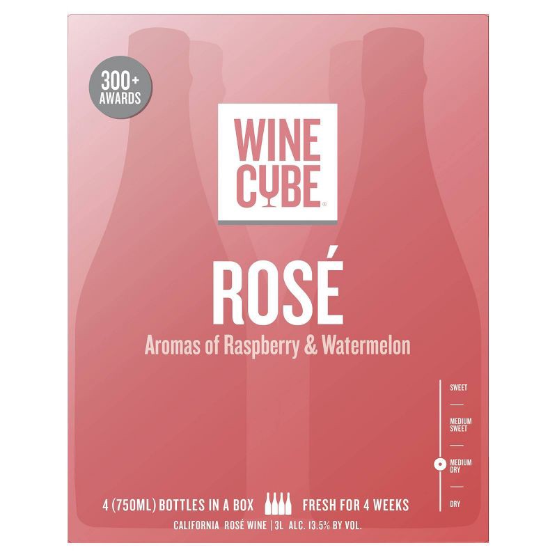slide 4 of 5, Rose Winé - 3L Box - Wine Cube™, 3 liter