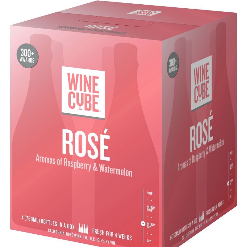 slide 1 of 5, Rose Winé - 3L Box - Wine Cube™, 3 liter