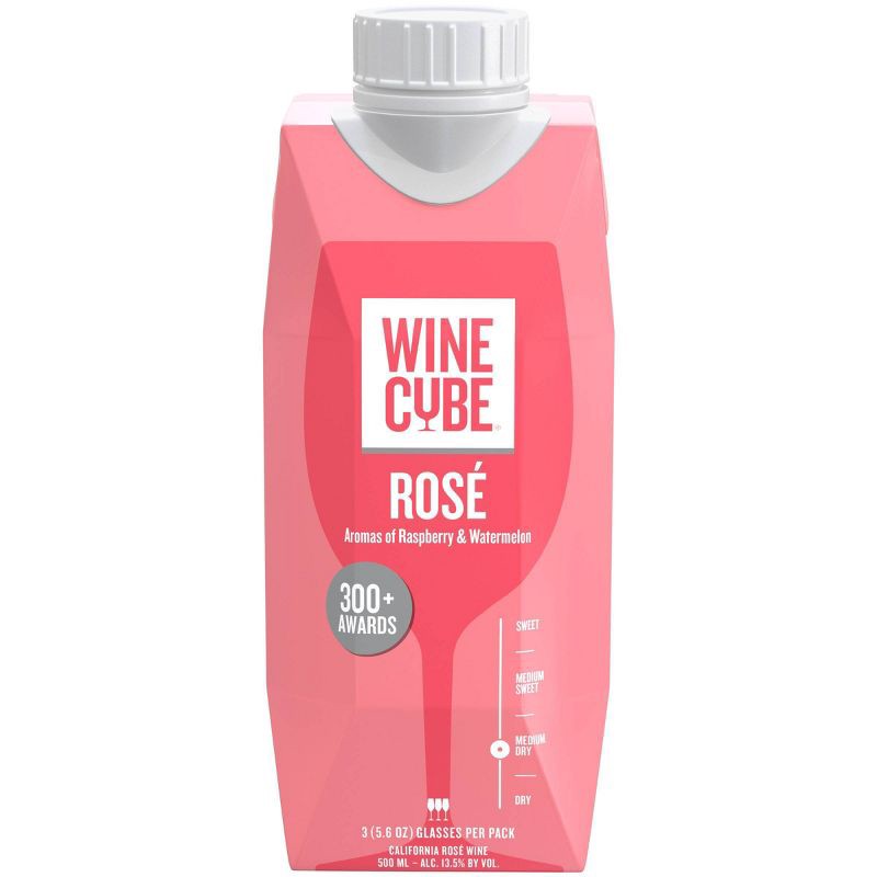 slide 1 of 3, Rosé Wine - 500ml Box - Wine Cube™, 500 ml