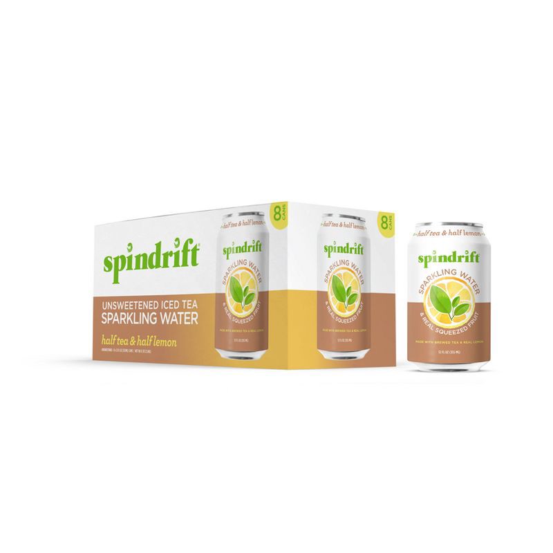 slide 4 of 5, Spindrift Half Tea/Half Lemon Sparkling Water - 8pk/12 fl oz Cans, 8 ct; 12 fl oz