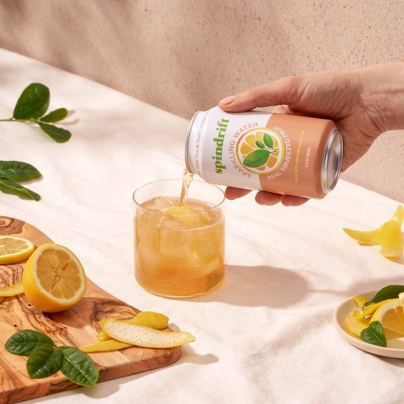 slide 5 of 6, Spindrift Half Tea/Half Lemon Sparkling Water - 8pk/12 fl oz Cans, 8 ct; 12 fl oz