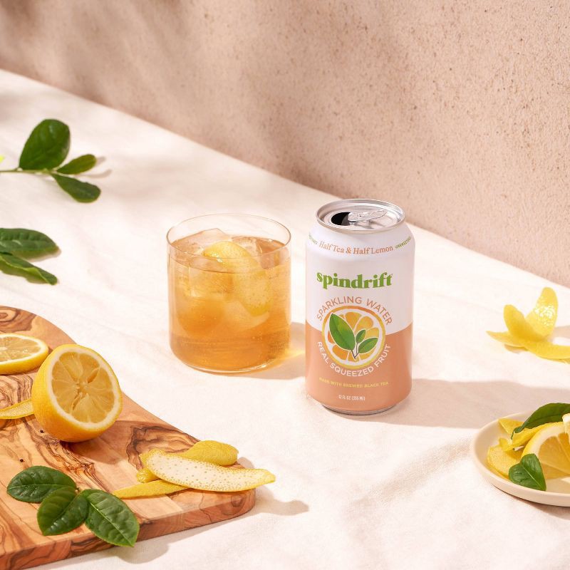 slide 6 of 6, Spindrift Half Tea/Half Lemon Sparkling Water - 8pk/12 fl oz Cans, 8 ct; 12 fl oz