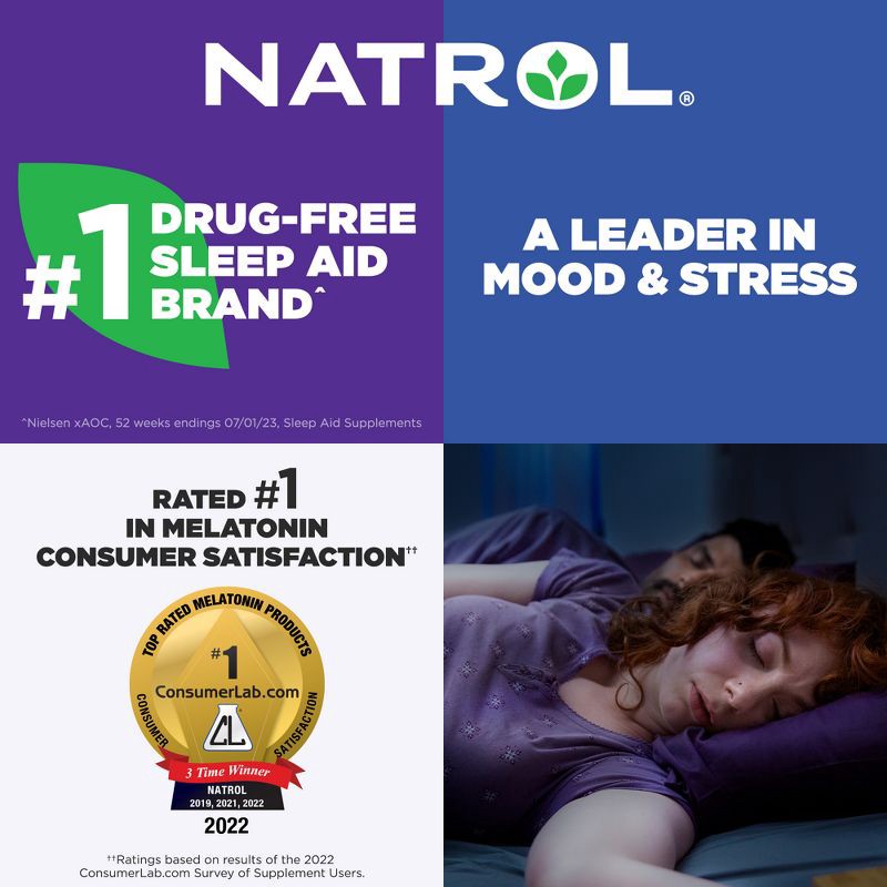 slide 8 of 10, Natrol Melatonin 5mg Sleep Aid Fast Dissolve Tablets - Strawberry - 90ct, 90 ct; 5 mg