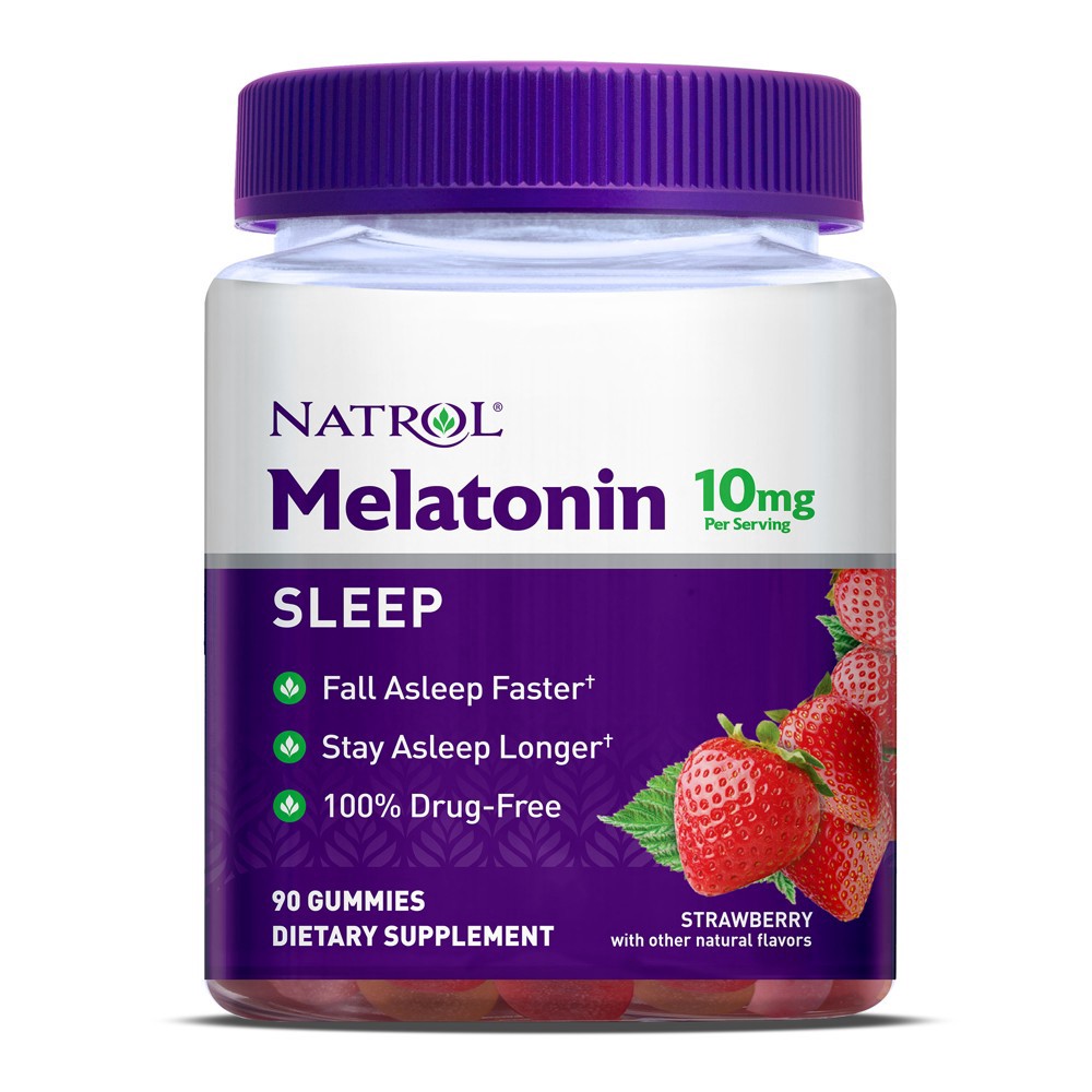 slide 1 of 5, Natrol Melatonin 10mg Sleep Aid Gummies - Strawberry - 90ct, 10mg, 90 ct