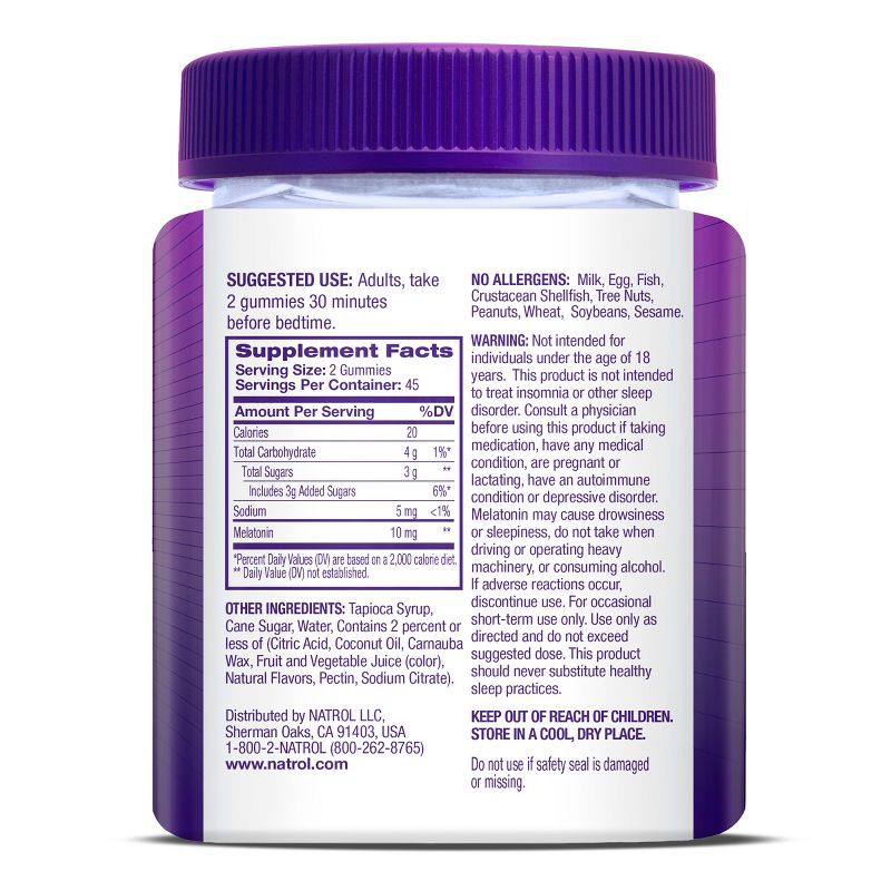 slide 10 of 10, Natrol Melatonin 10mg Sleep Aid Gummies - Strawberry - 90ct, 10mg, 90 ct