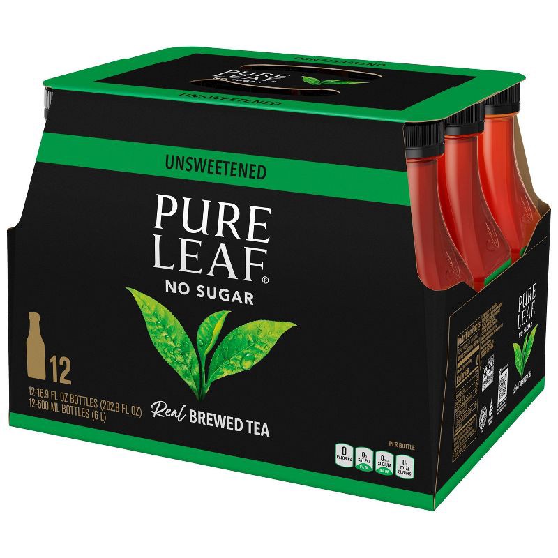 slide 2 of 4, PURE LEAF RTD Pure Leaf Unsweetened - 12pk/16.9 fl oz Bottles, 12 ct; 16.9 fl oz