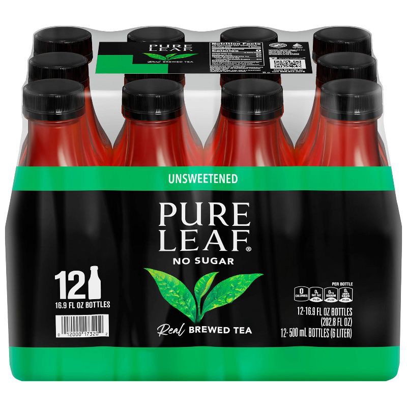 slide 3 of 9, PURE LEAF RTD Pure Leaf Unsweetened - 12pk/16.9 fl oz Bottles, 12 ct; 16.9 fl oz