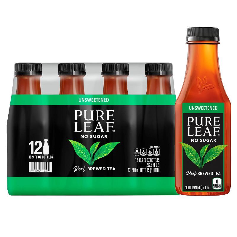 slide 1 of 9, PURE LEAF RTD Pure Leaf Unsweetened - 12pk/16.9 fl oz Bottles, 12 ct; 16.9 fl oz
