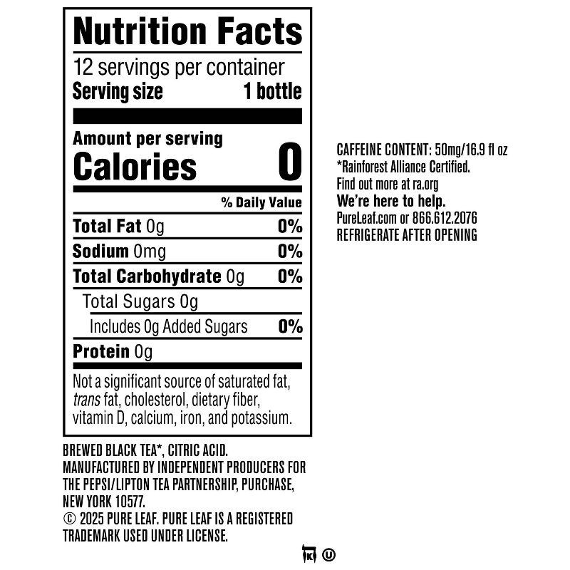 slide 9 of 9, PURE LEAF RTD Pure Leaf Unsweetened - 12pk/16.9 fl oz Bottles, 12 ct; 16.9 fl oz