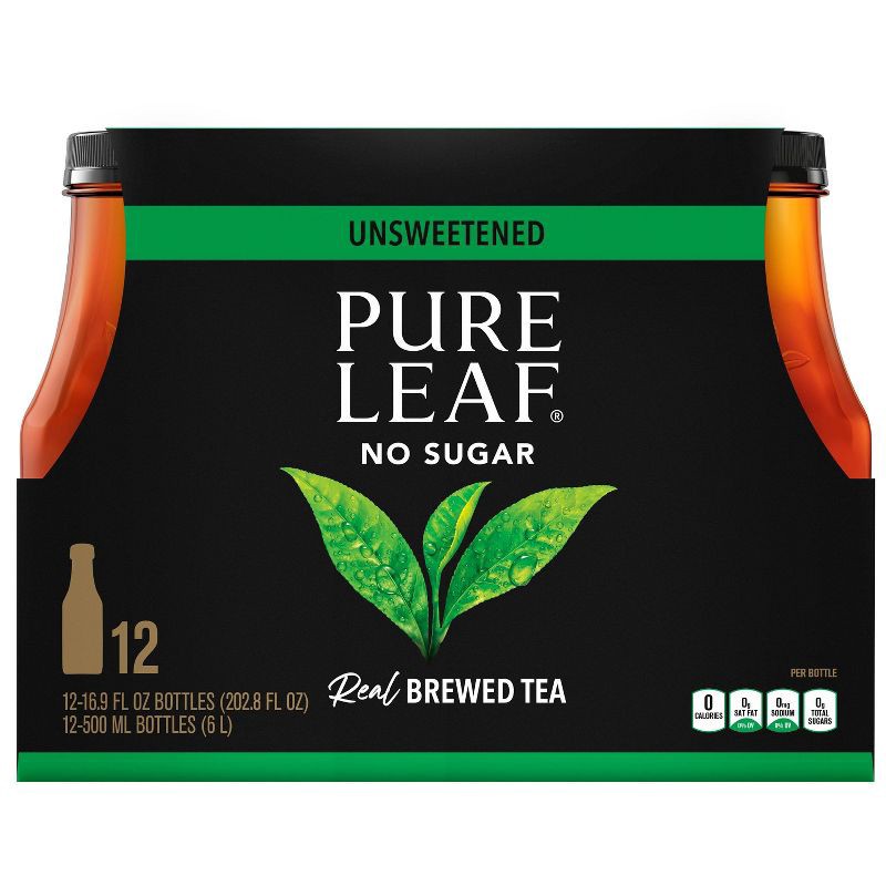 slide 1 of 4, PURE LEAF RTD Pure Leaf Unsweetened - 12pk/16.9 fl oz Bottles, 12 ct; 16.9 fl oz