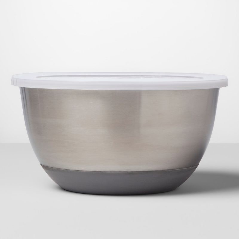 slide 1 of 1, Stainless Steel Non-Slip Covered Mixing Bowl - Made By Design, 1 ct