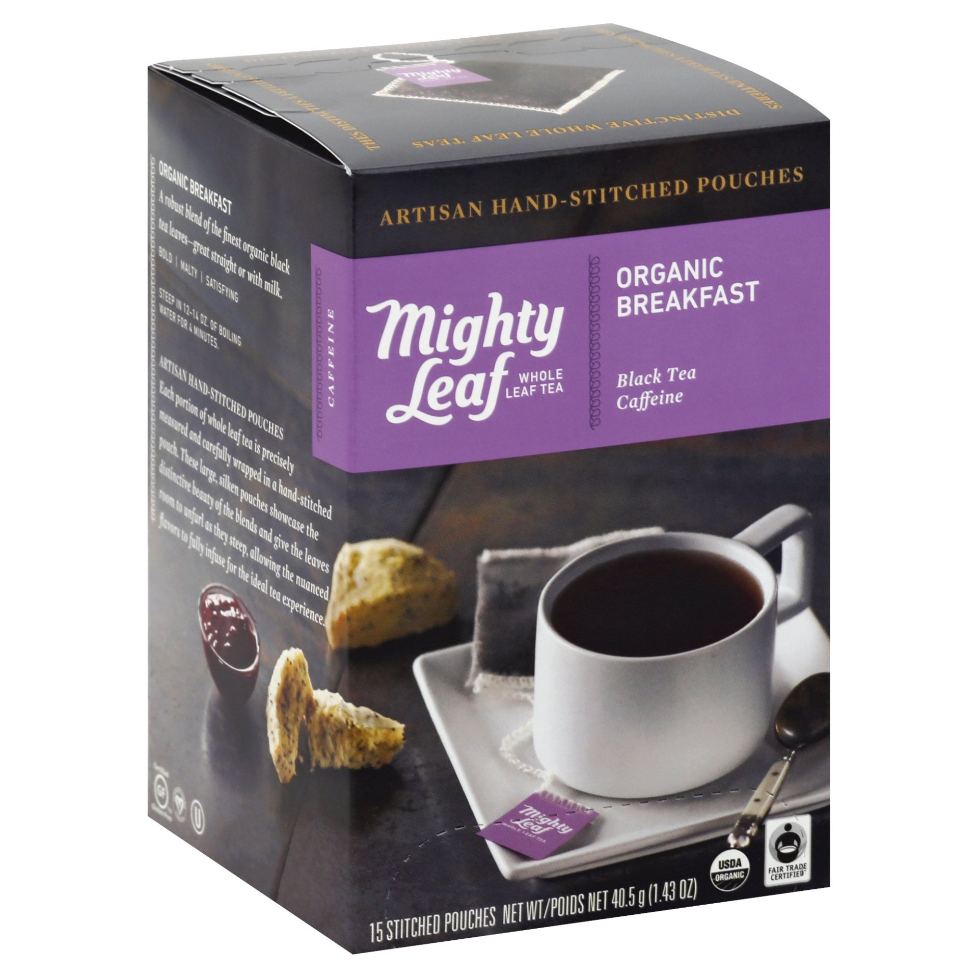 slide 1 of 5, Mighty Leaf Bold Organic Breakfast Black Tea - 15 ct, 15 ct