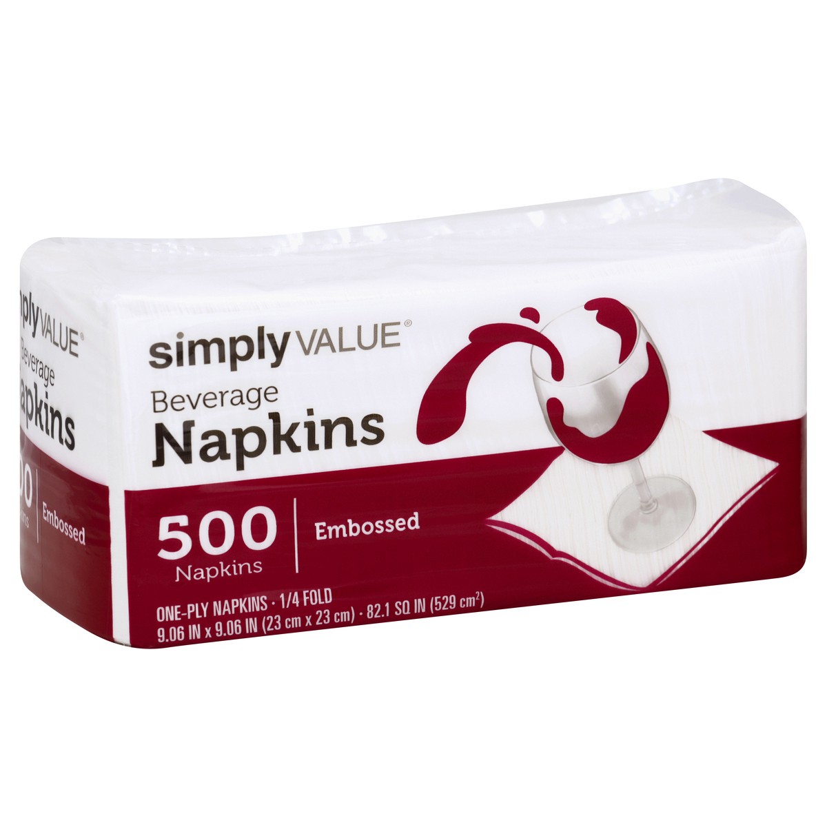 slide 2 of 8, Simply Value 1 Ply Beverage Napkins, 500 ct