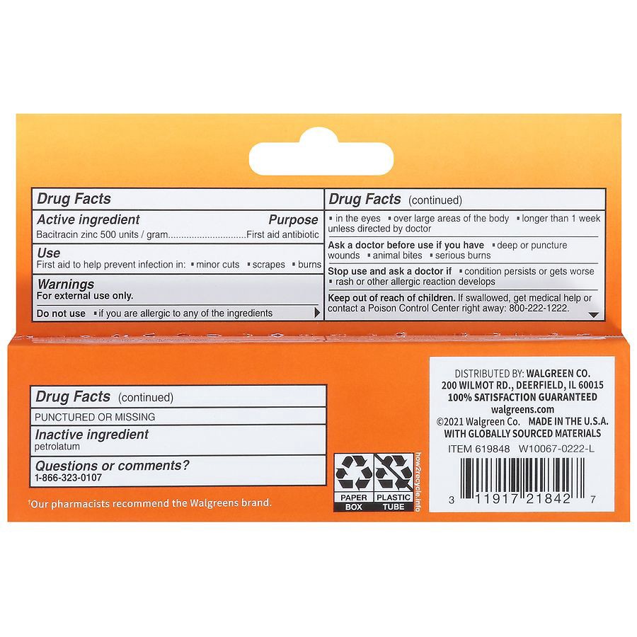 slide 2 of 4, Walgreens Bacitracin Ointment, 1 oz
