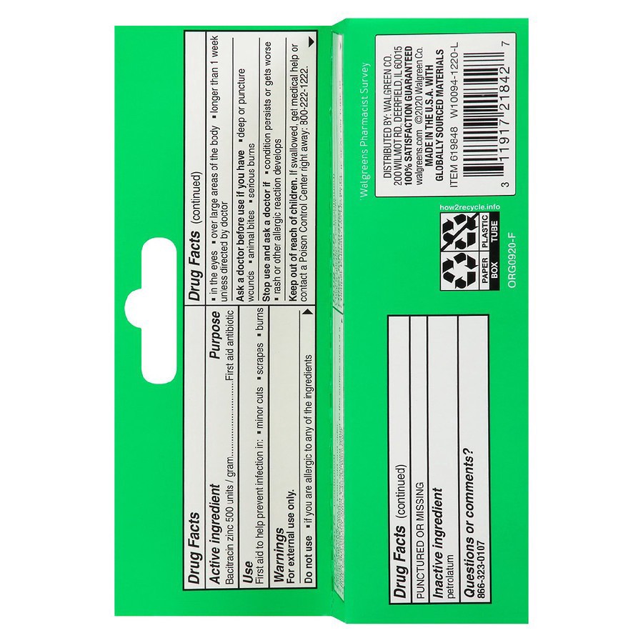 slide 4 of 4, Walgreens Bacitracin Ointment, 1 oz