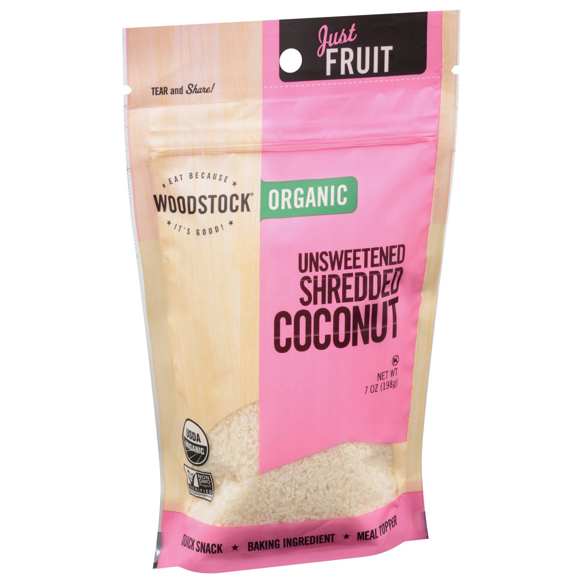 slide 2 of 9, WOODSTOCK Organic Shredded Coconut, 7 oz